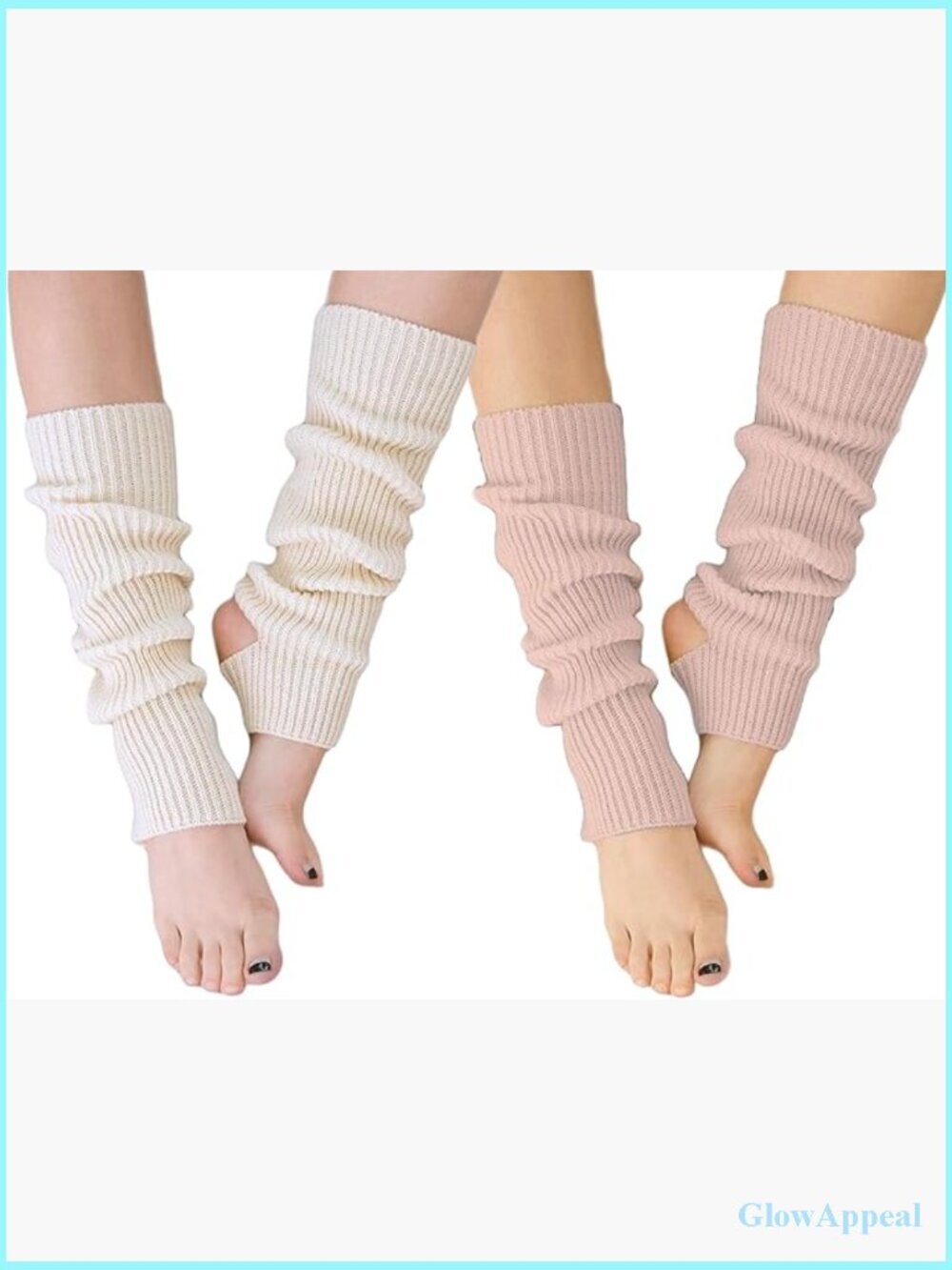 Women Winter Extra Soft Knitted Stirrup Leg Warmers for Yoga Ballet Dance